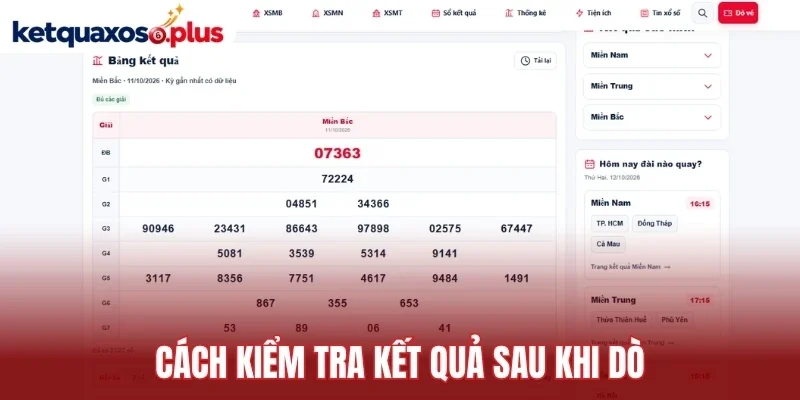 Cách kiểm tra kết quả sau khi dò