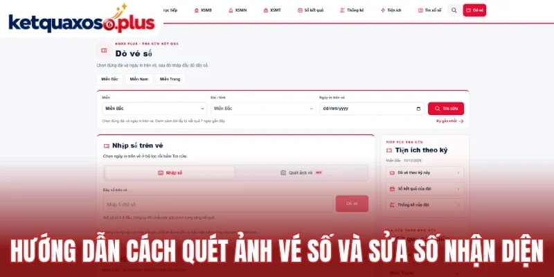 Hướng dẫn cách quét ảnh vé số và sửa số nhận diện