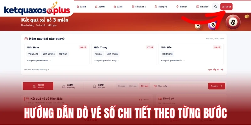Hướng dẫn dò vé số chi tiết theo từng bước