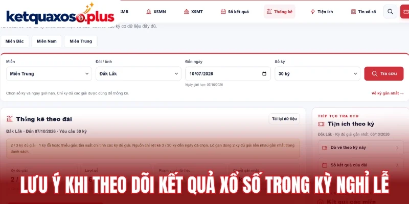 Lưu ý khi theo dõi kết quả xổ số trong kỳ nghỉ lễ