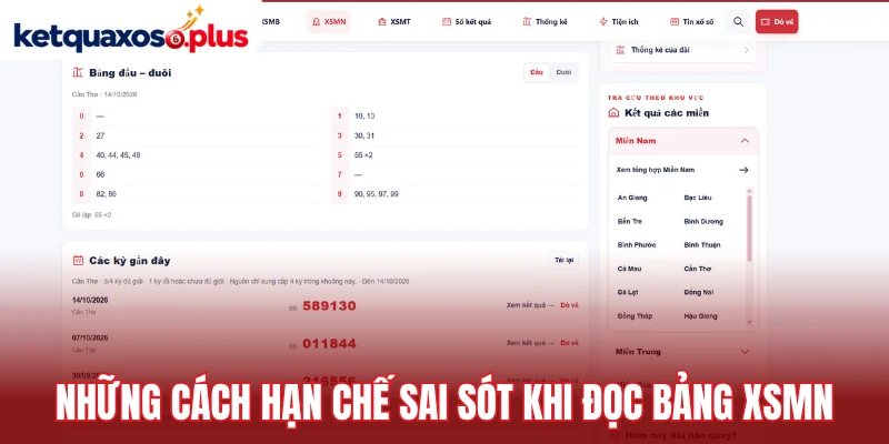 Những cách hạn chế sai sót khi đọc bảng XSMN