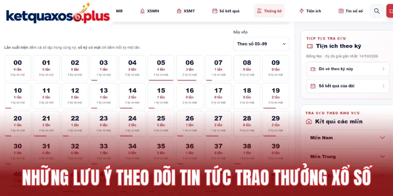Những lưu ý theo dõi tin tức trao thưởng xổ số