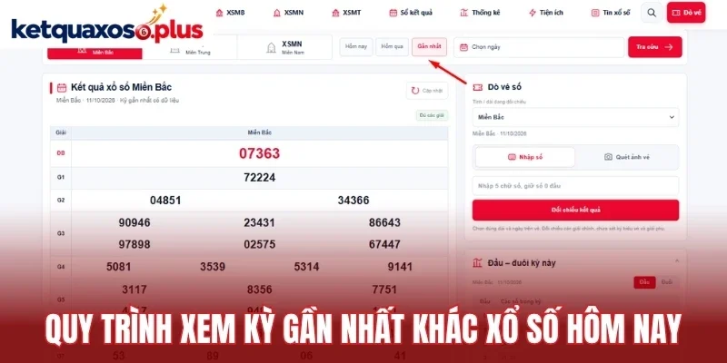 Quy trình xem kỳ gần nhất khác xổ số hôm nay 